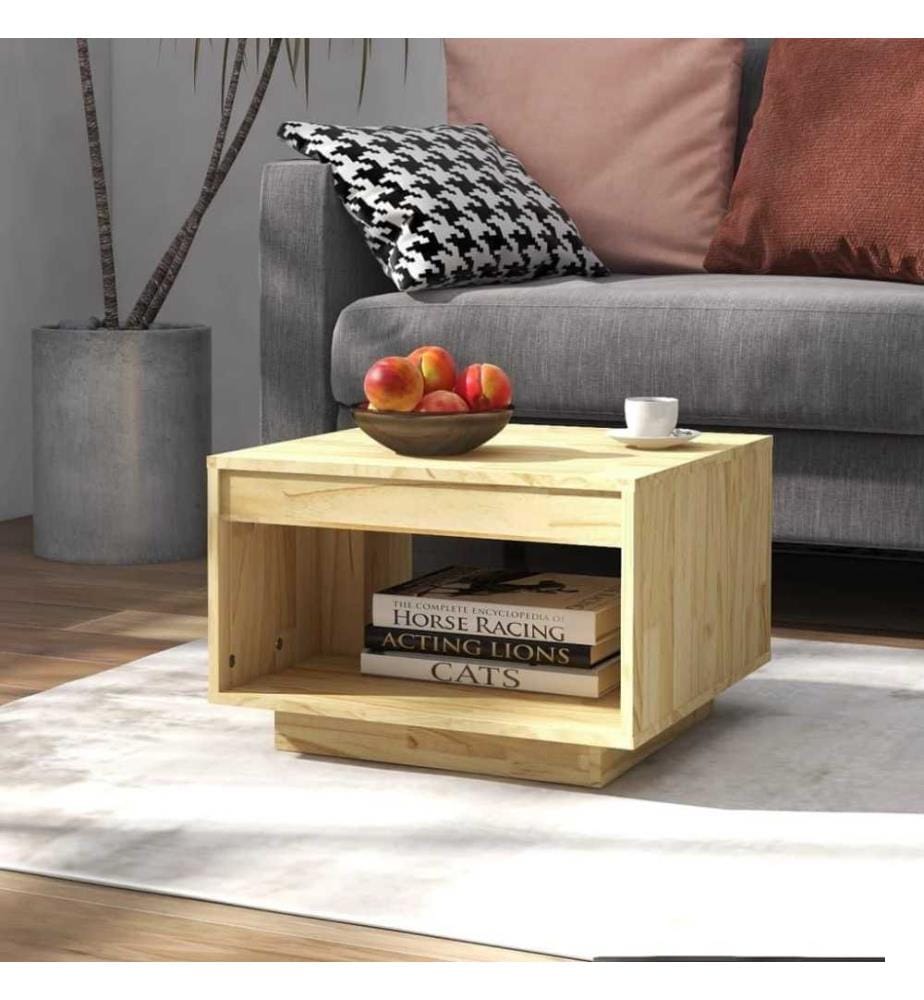 Table basse 50x50x33,5 cm Bois de pin massif