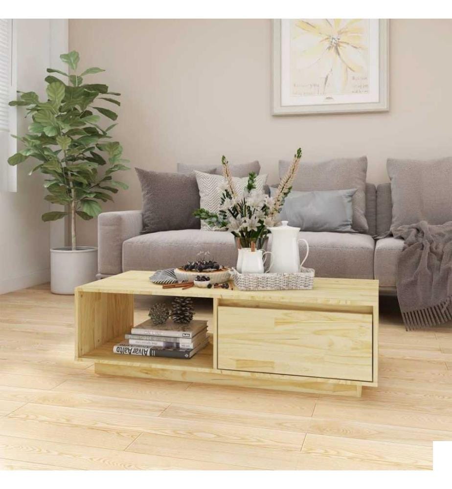 Table basse 110x50x33,5 cm Bois de pin massif