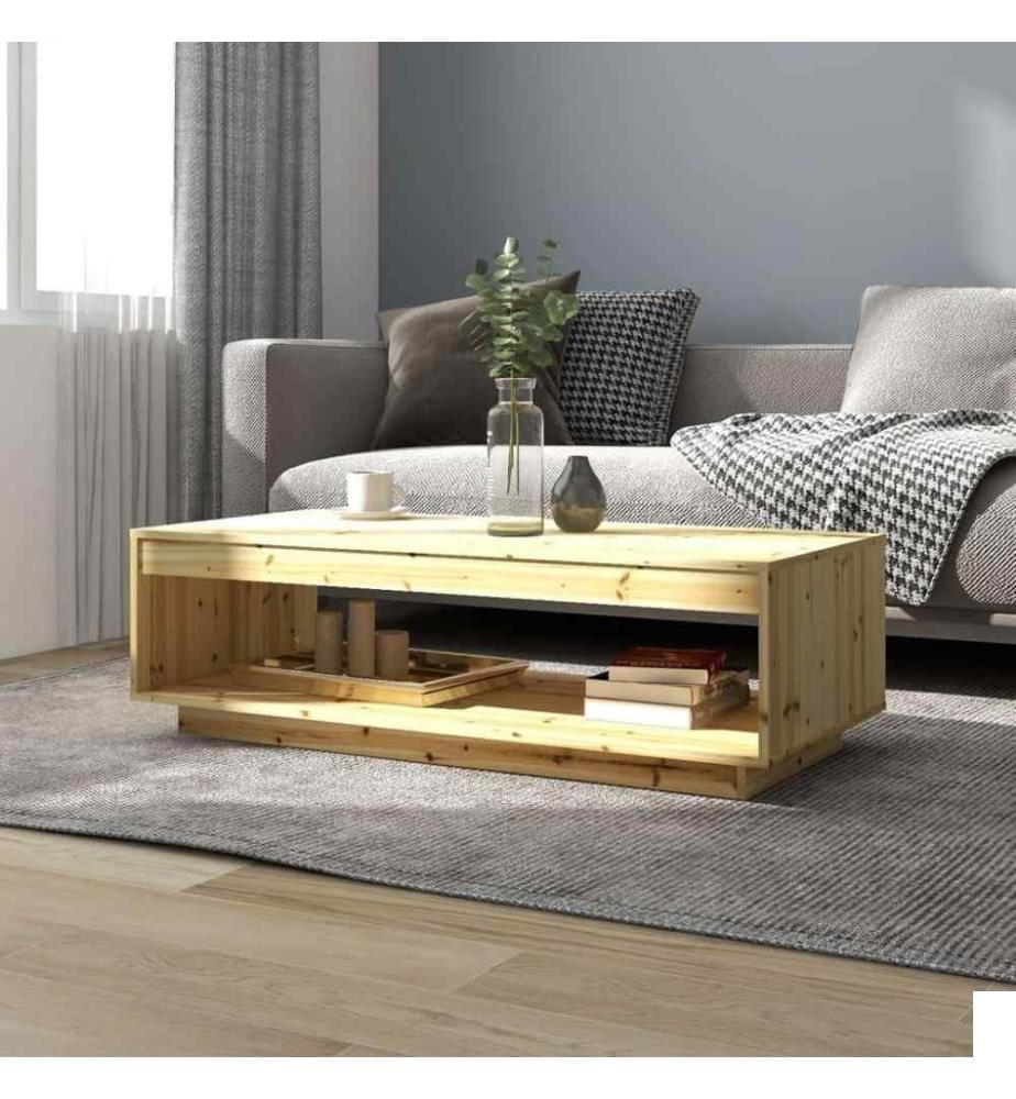 Table basse 110x50x33,5 cm Bois de sapin massif