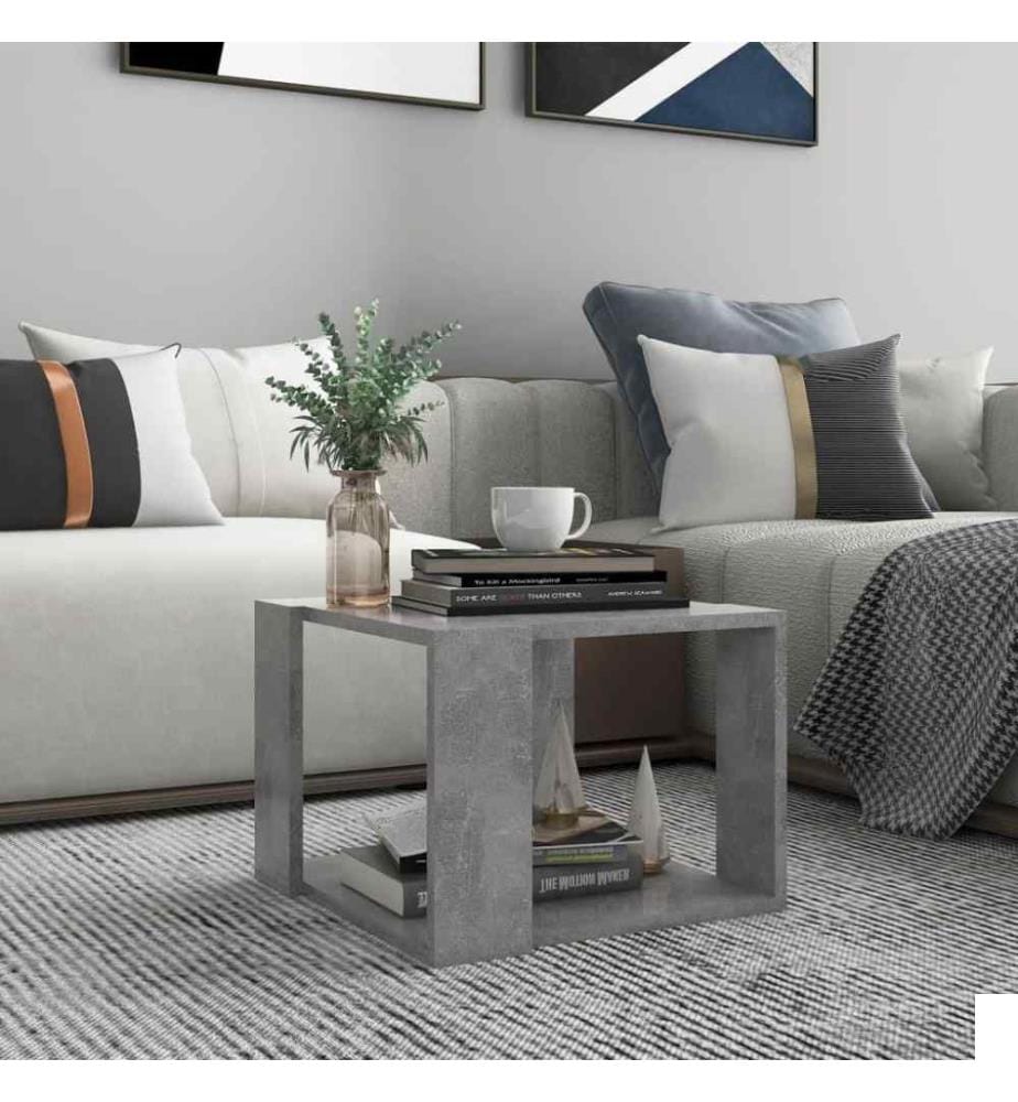 Table basse Gris béton 40x40x30 cm Bois d'ingénierie