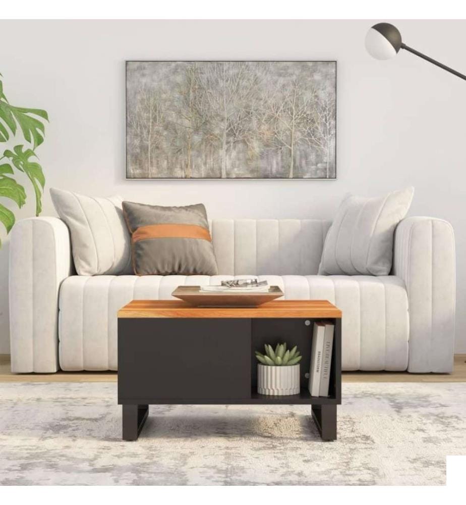 Table basse 60x50x35 cm bois massif d'acacia