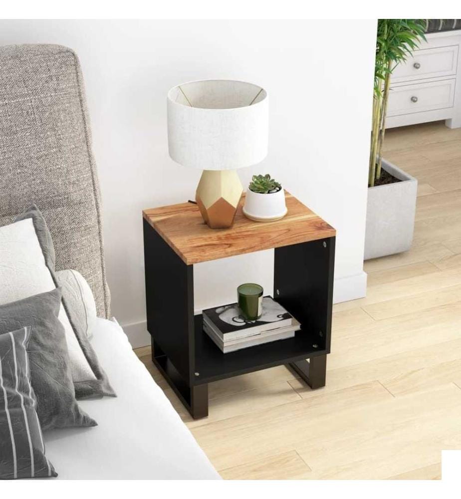 Table basse 40x31x46 cm Bois d'acacia solide et d'ingénierie