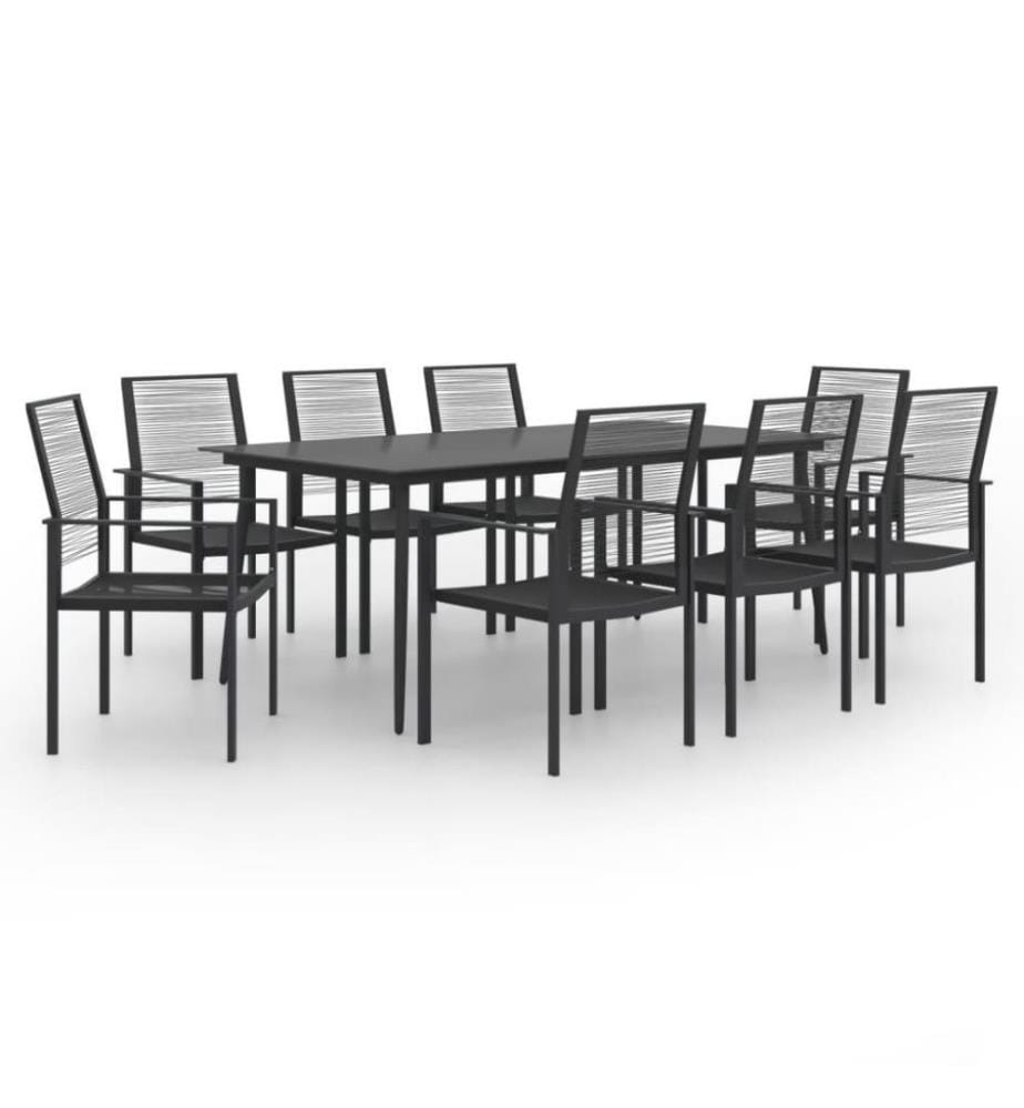 Ensemble de salle à manger de jardin 9 pcs