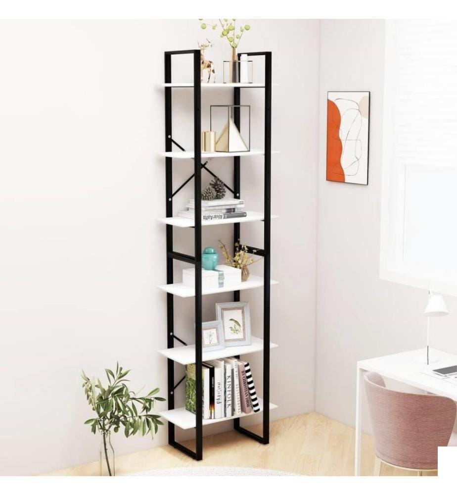 Étagère de rangement Blanc 60x30x210 cm Bois d'ingénierie