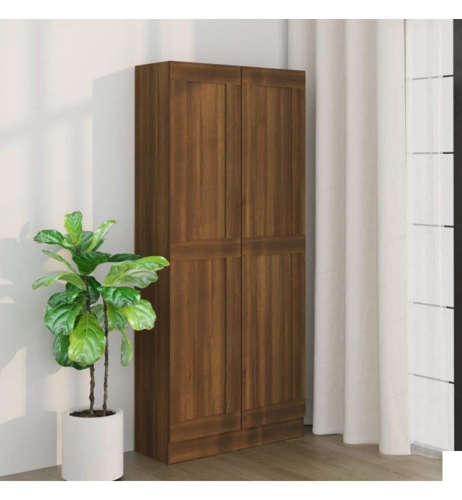 Armoire à livres Chêne marron 82,5x30,5x185,5cm Bois ingénierie
