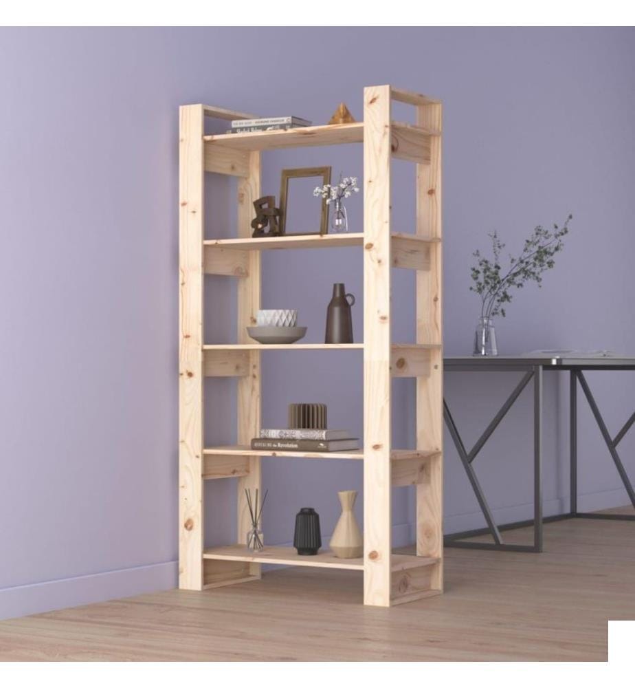 Bibliothèque/Séparateur de pièce 80x35x160 cm Bois massif