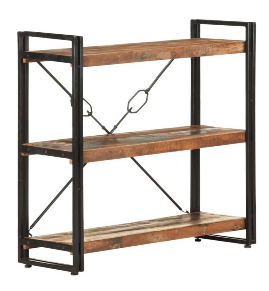 Bibliothèque à 3 niveaux 90x30x80cm Bois de récupération massif