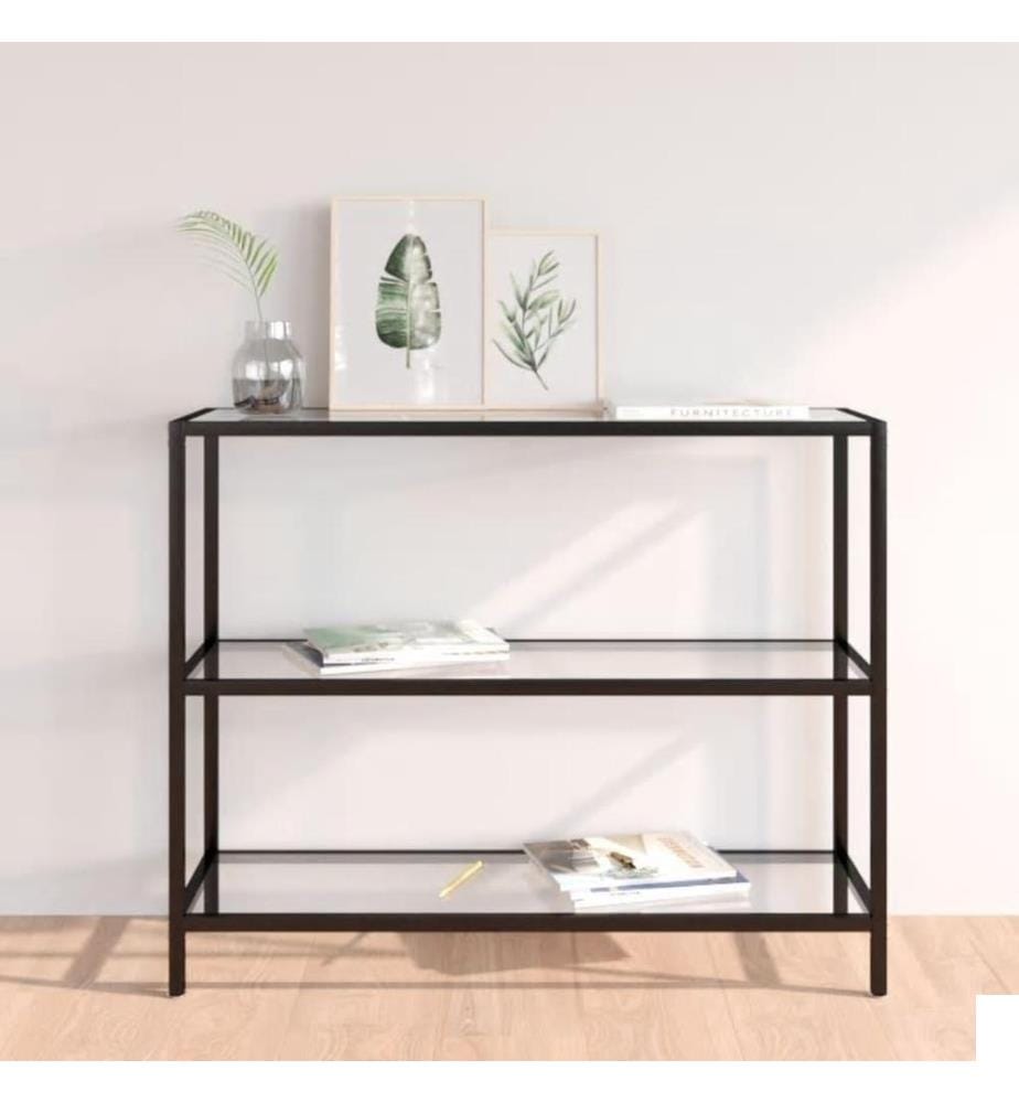 Étagère transparent 100x36x90 cm verre trempé