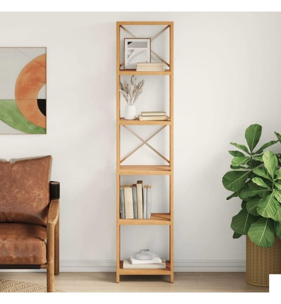 Étagère à 6 niveaux 40x30x181 cm bois de chêne massif