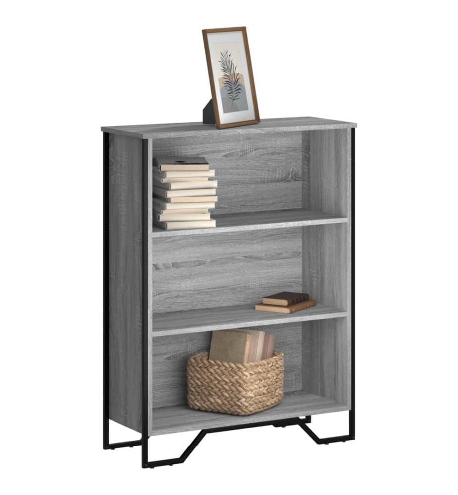 Bibliothèque sonoma gris 80x31x106 cm bois d'ingénierie