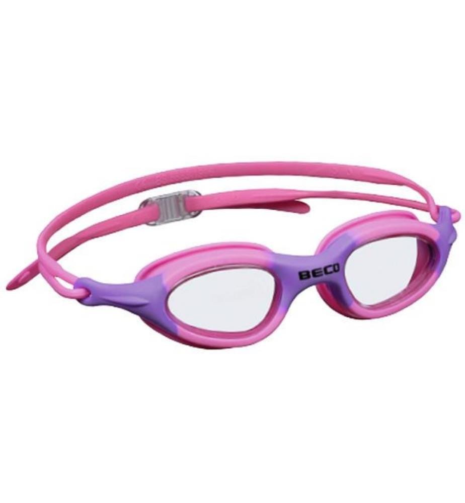 BECO - BIARRITZ lunettes enfant pink, pink/lilas, lunettes de natation, protection 100% UV, sangle double, pont de nez réglable
