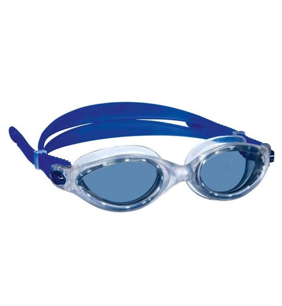 BECO - CANCUN lunettes de natation gris, sangle double, protection 100% d'UV, dans une boîte de rangement