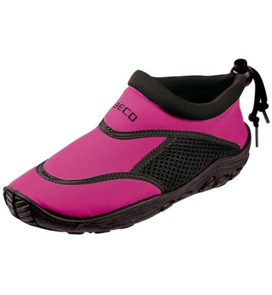 BECO - Chaussures bain/surf enfant pink 28, en néoprène, avec empiècement en maille, semelle en caoutchouc