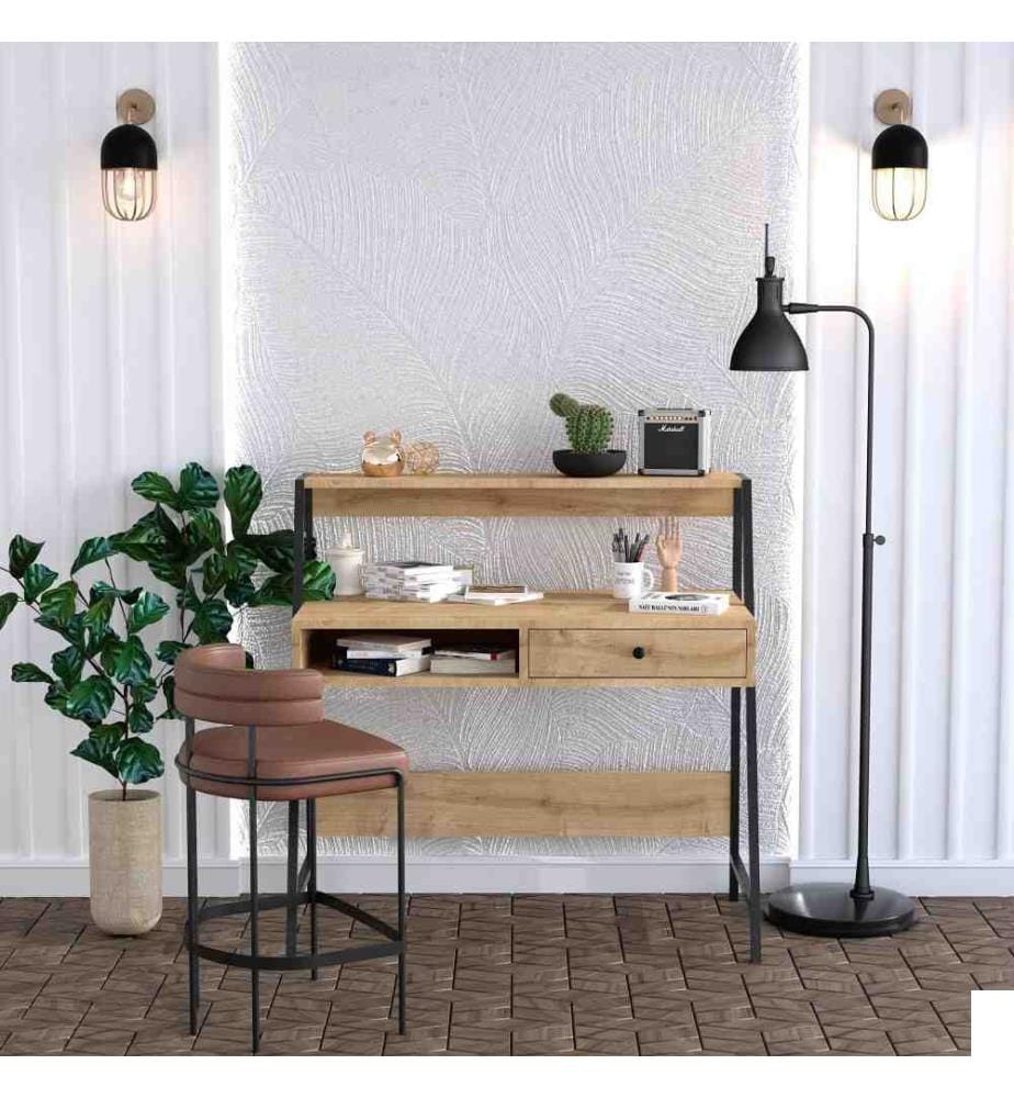 Bureau d'étude, chêne, panneau de particules mélaminé