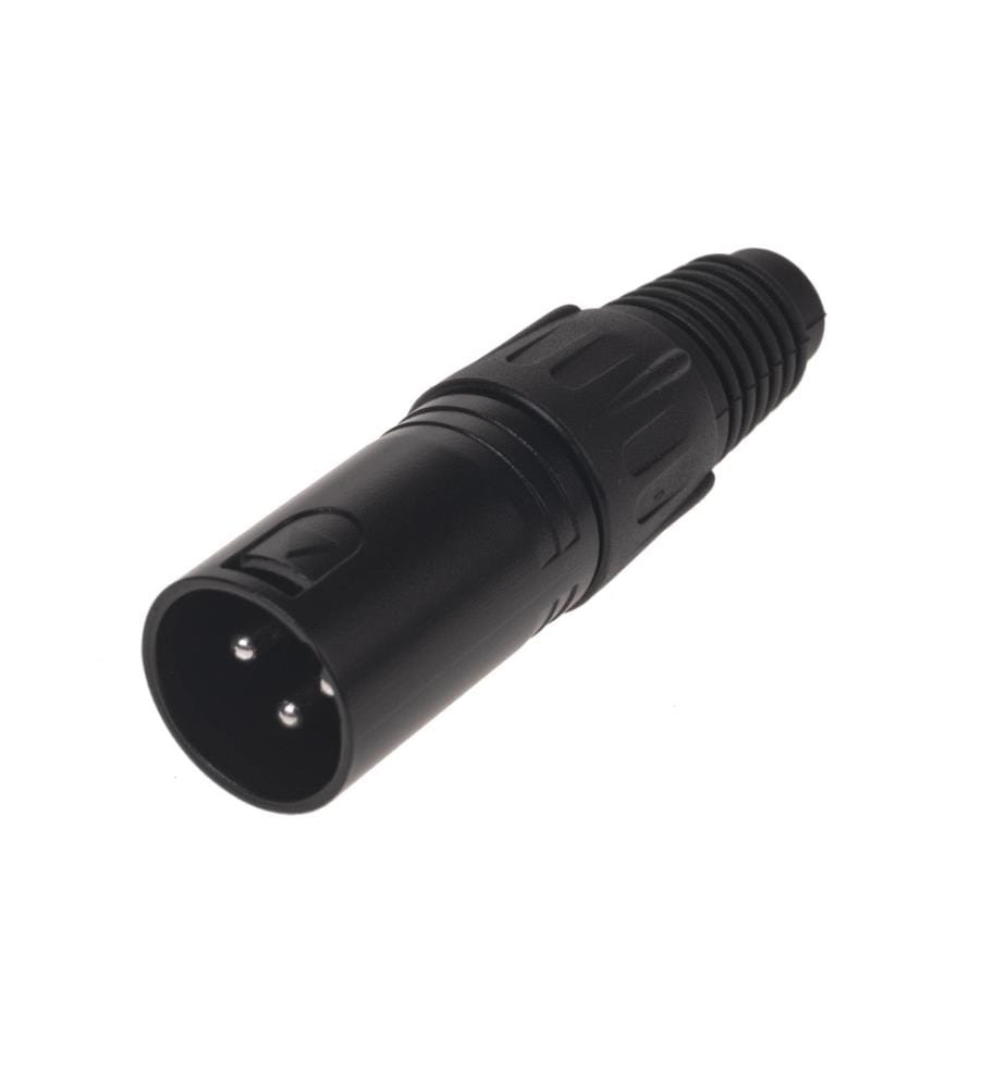 BEMERO - Connecteur BC1001BK-M XLRm 3 broches mâle mâle XLRm 3 broches Noir
