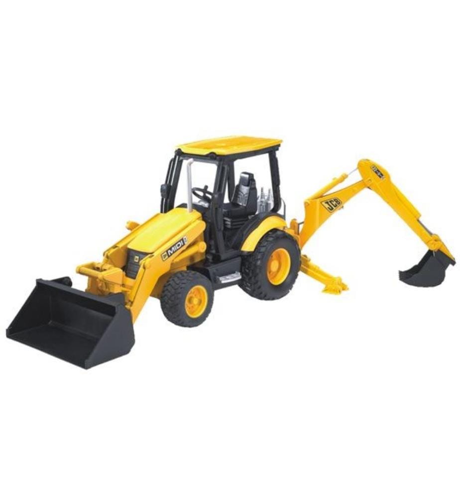 BRUDER - Chargeuse-pelleteuse JCB MIDI CX, Série-Profi 41.1x12.2x16.8cm