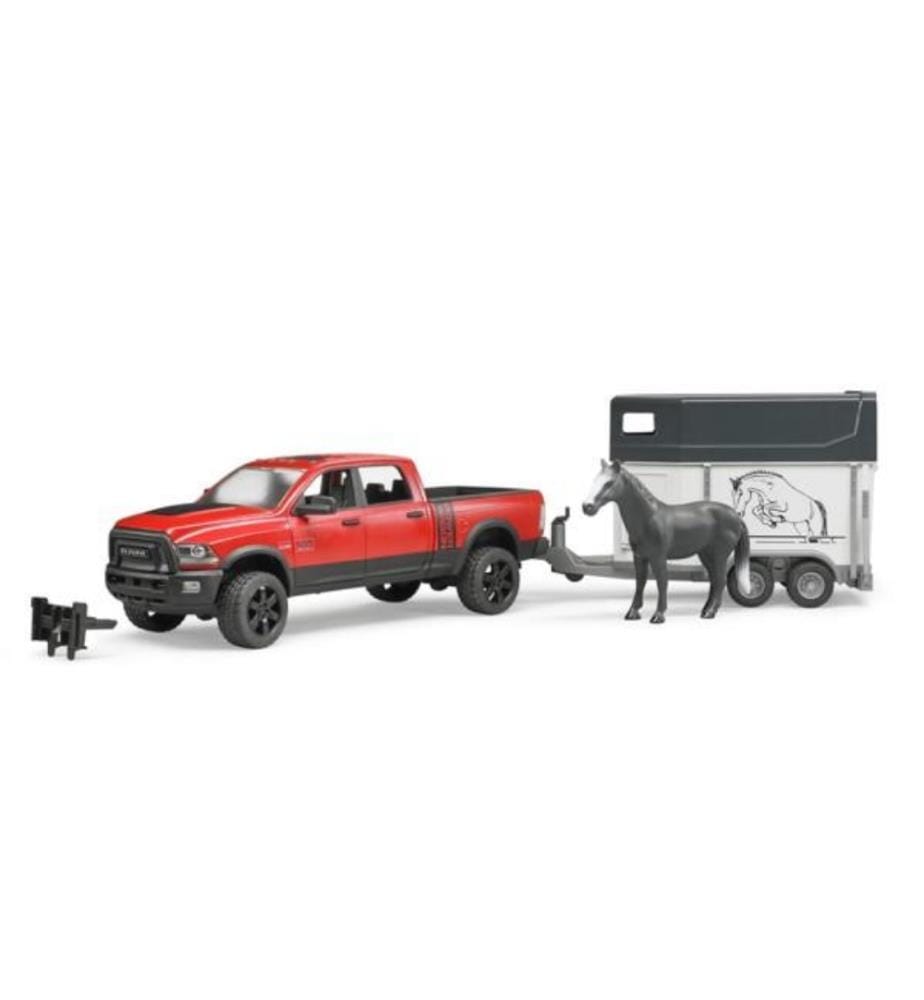 BRUDER - RAM 2500 Power Wagon avec, van pour chevaux et 1 cheval