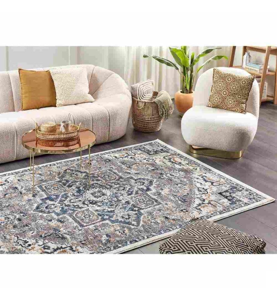 Tapis Multicolore 160 x 230 cm à Motif Oriental Ambiance Agréable pour Salon Chaleureux Style Intemporel Idéal pour Déco Intérieure
