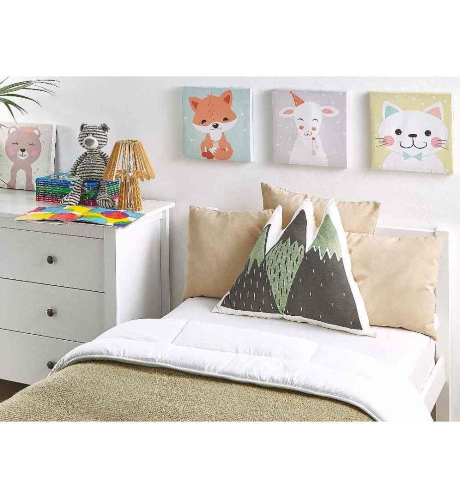 Coussin ou Oreiller en Forme de Montagne Vert et Gris Déco pour Chambre d'enfant ou Salle de jeu ou Nurserie