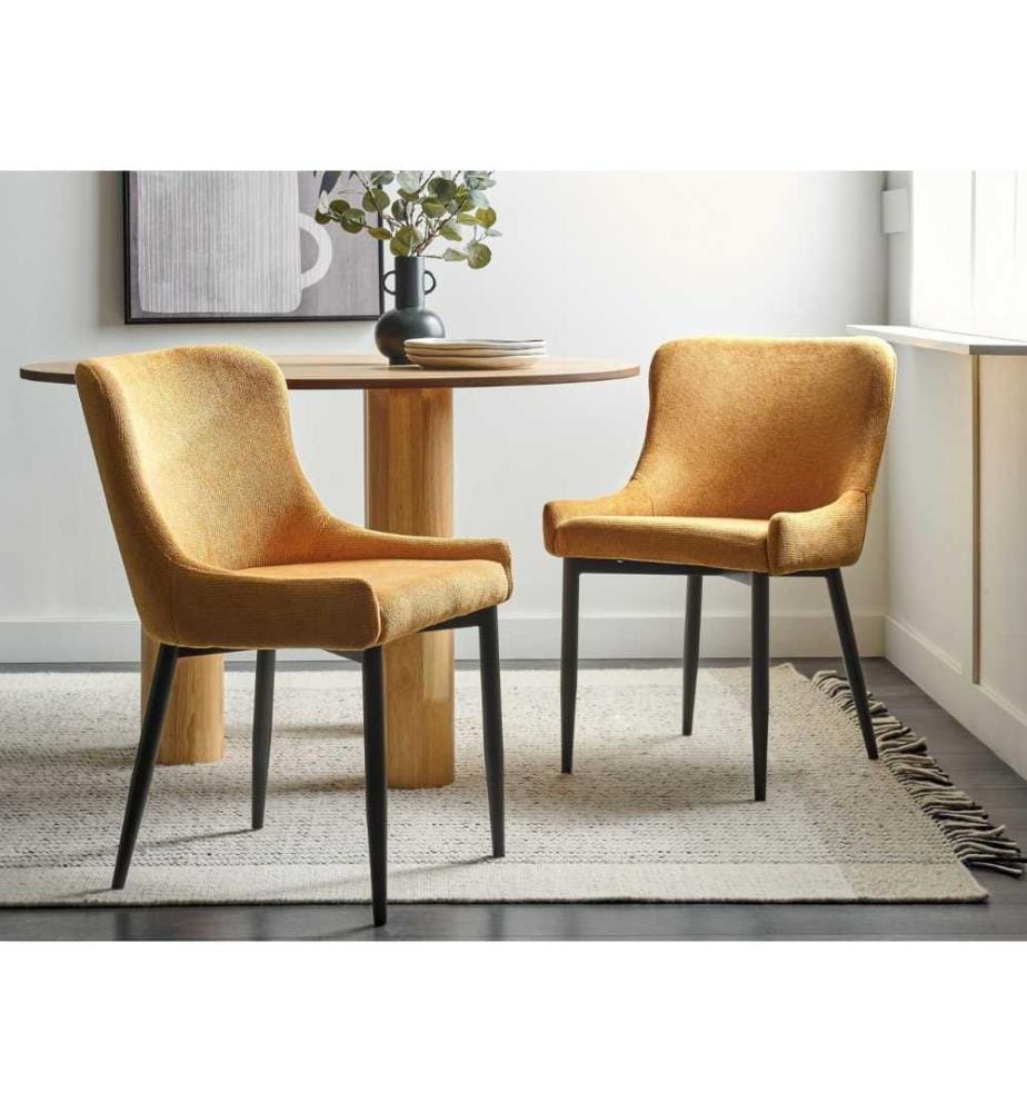 Lot 2 Chaises en Velours Gris Rembourrés et Confortables pour Salle à Manger ou Salon Vintage Rétro ou Glamour