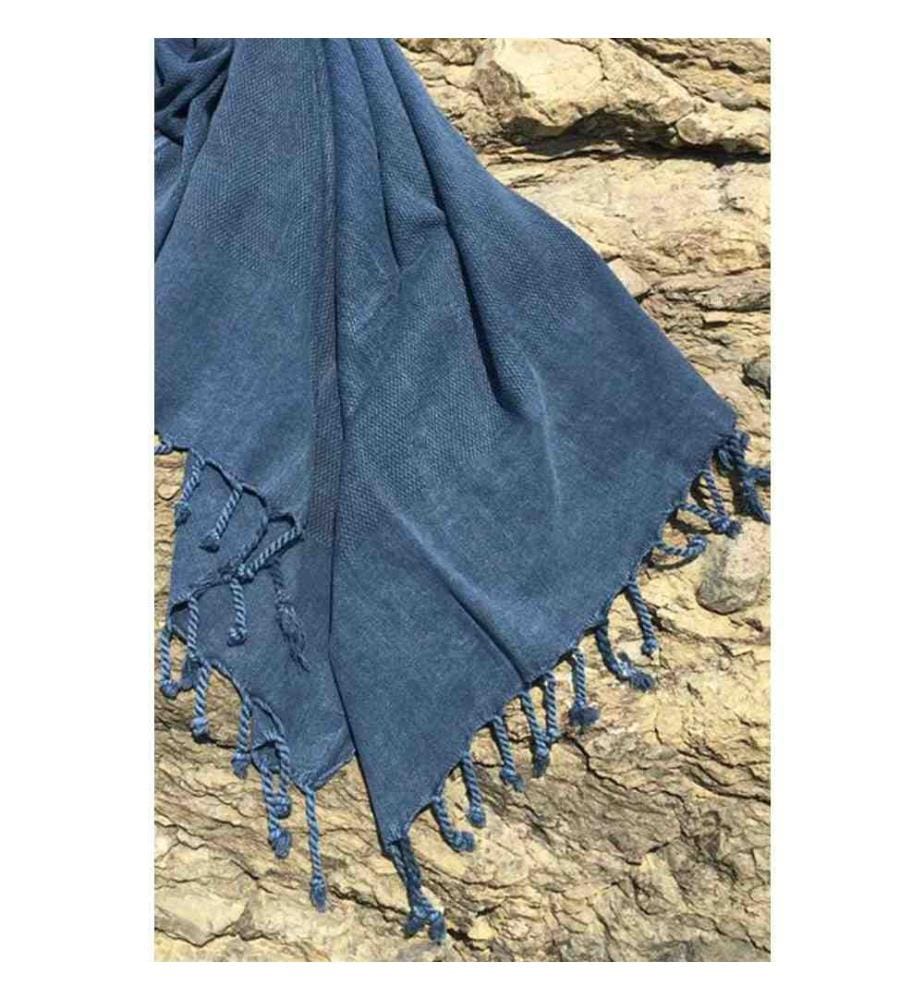 Fouta, Serviette de plage, , Bleu foncé, Coton