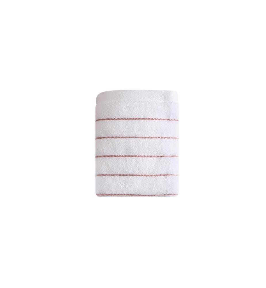 Serviette de toilette, Rose, Blanc, Coton, 500 gr-m²,