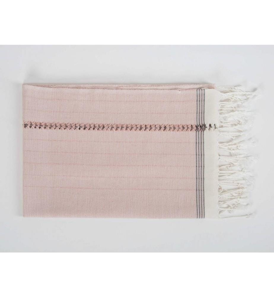 Fouta, Serviette de plage, , Poudre, Coton, 270 gr-m²,