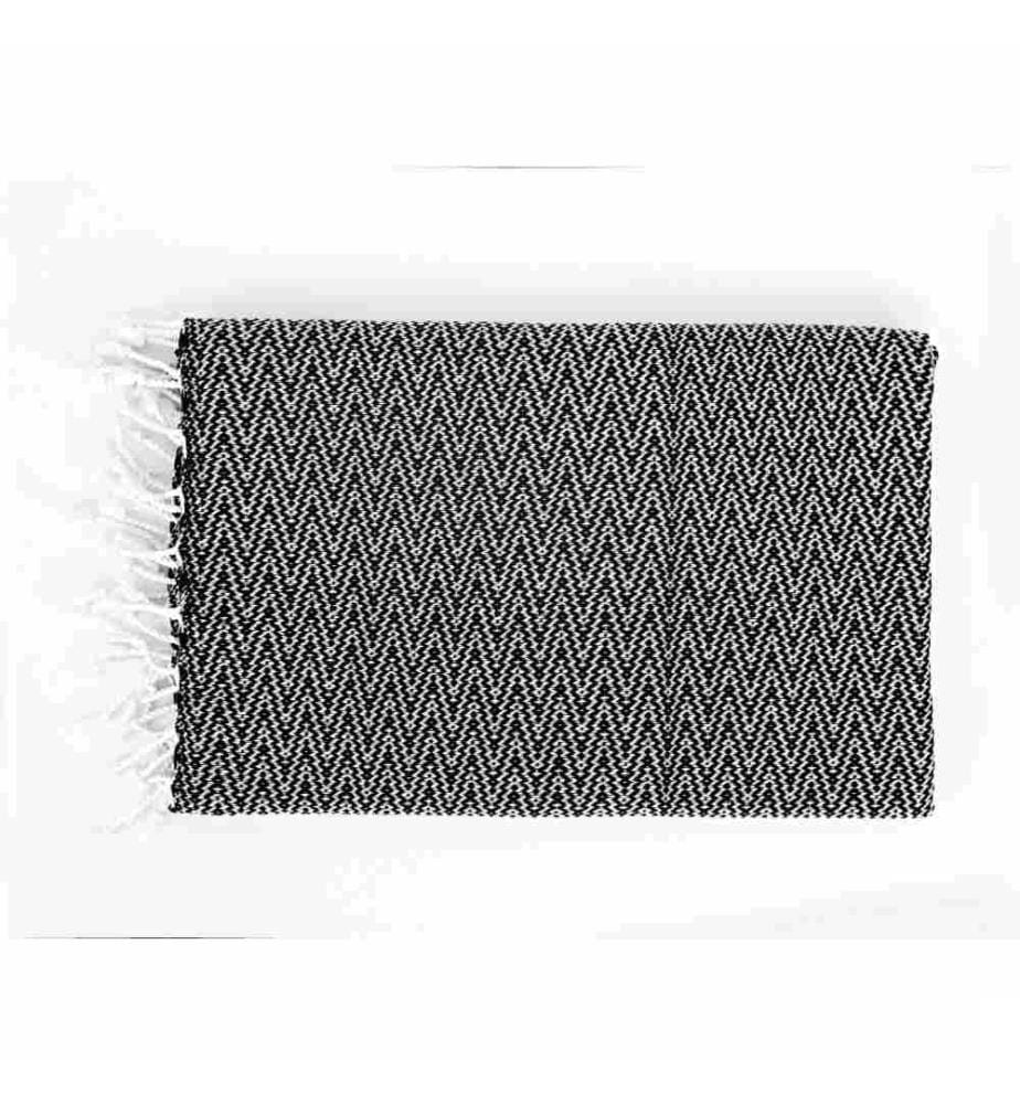 Fouta, Serviette de plage, , Noir, Coton, 270 gr-m²,