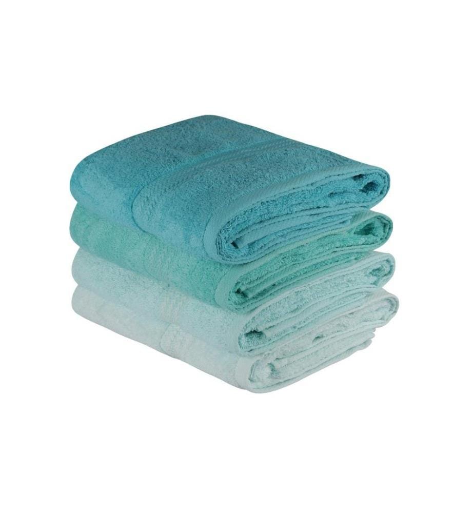 Set de serviettes de bain, 4 pièces, Light Green Green Mint, coton, 500 gr-m²,