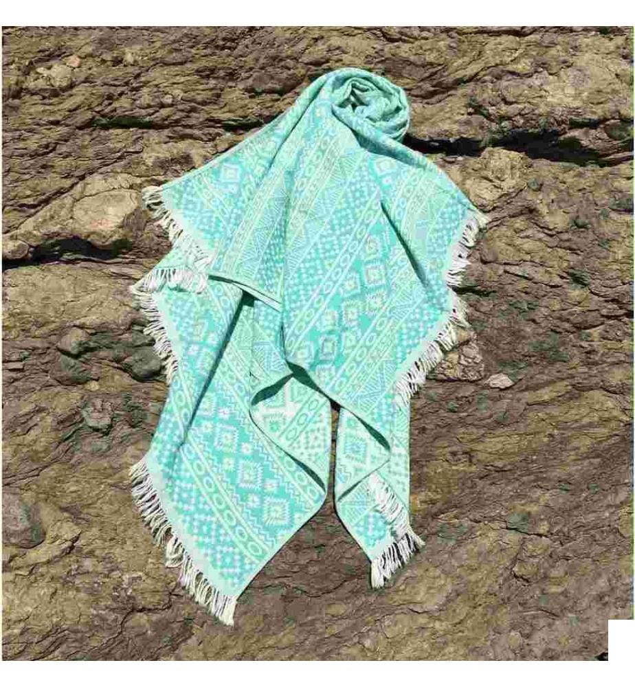 Fouta, Serviette de plage, , Vert, Coton