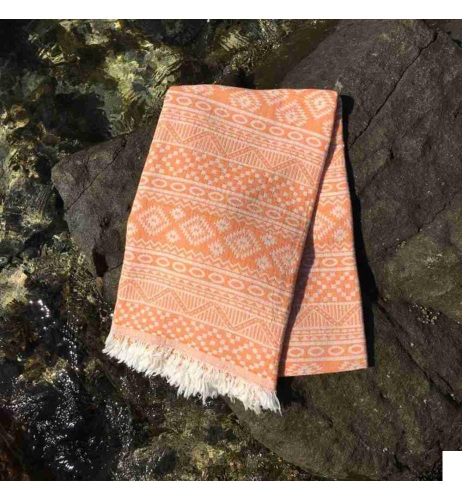 Fouta, Serviette de plage, , Orange, Coton
