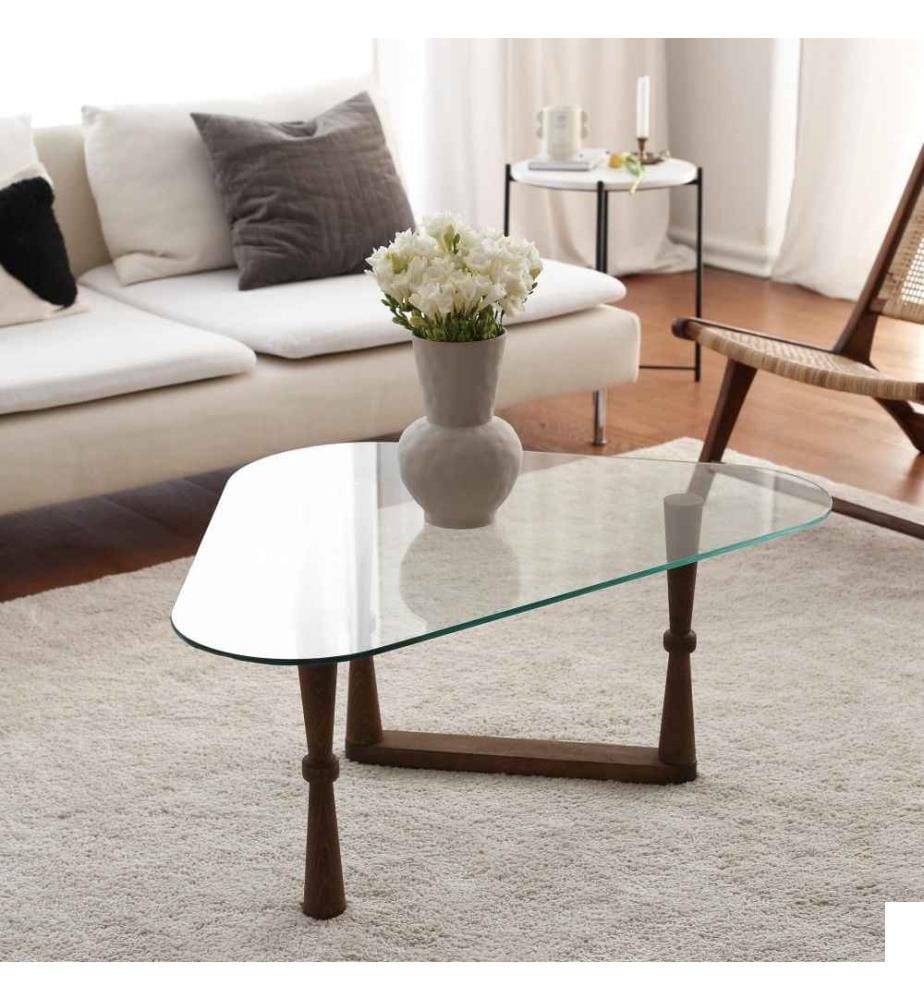 Table basse, noyer, pin massif