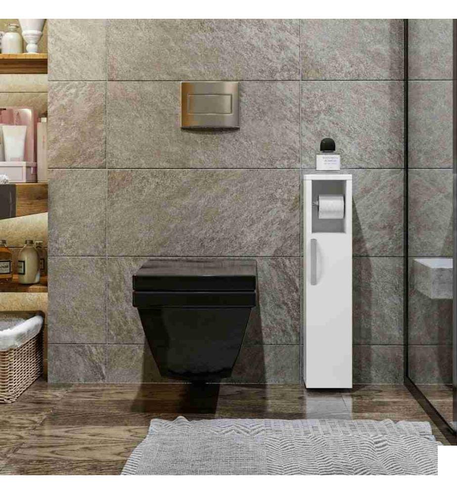 Armoire de toilette, blanc, panneau de particules mélaminé