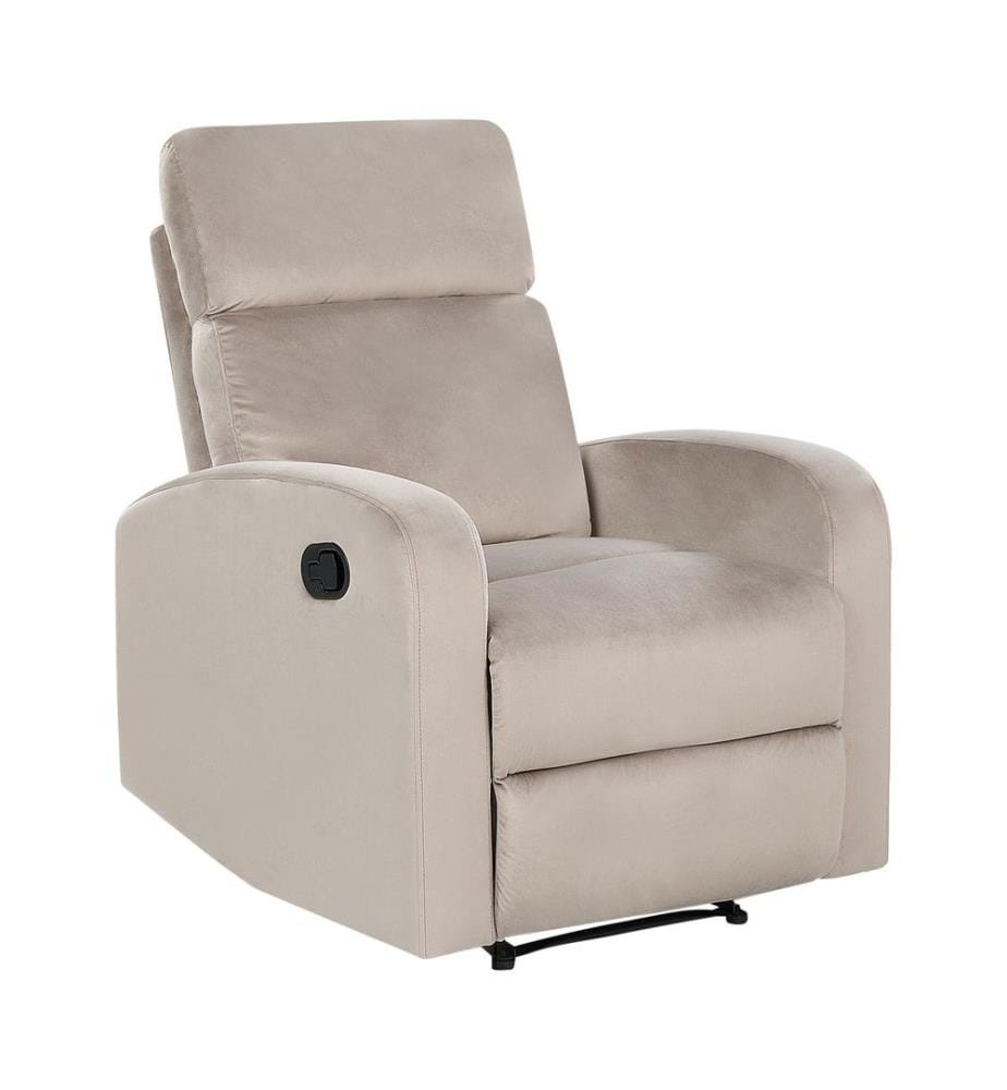 Fauteuil Inclinable de Relaxation Blanc en Velours Style Moderne