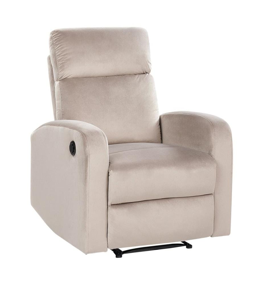 Fauteuil Inclinable Electrique de Relaxation Blanc en Velours Style Moderne
