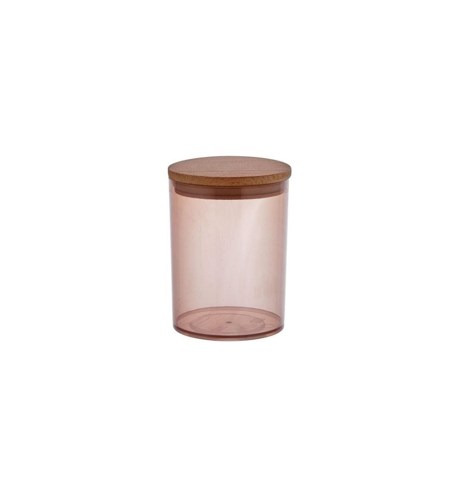 Boîte de rangement, rouge, plastique et bois