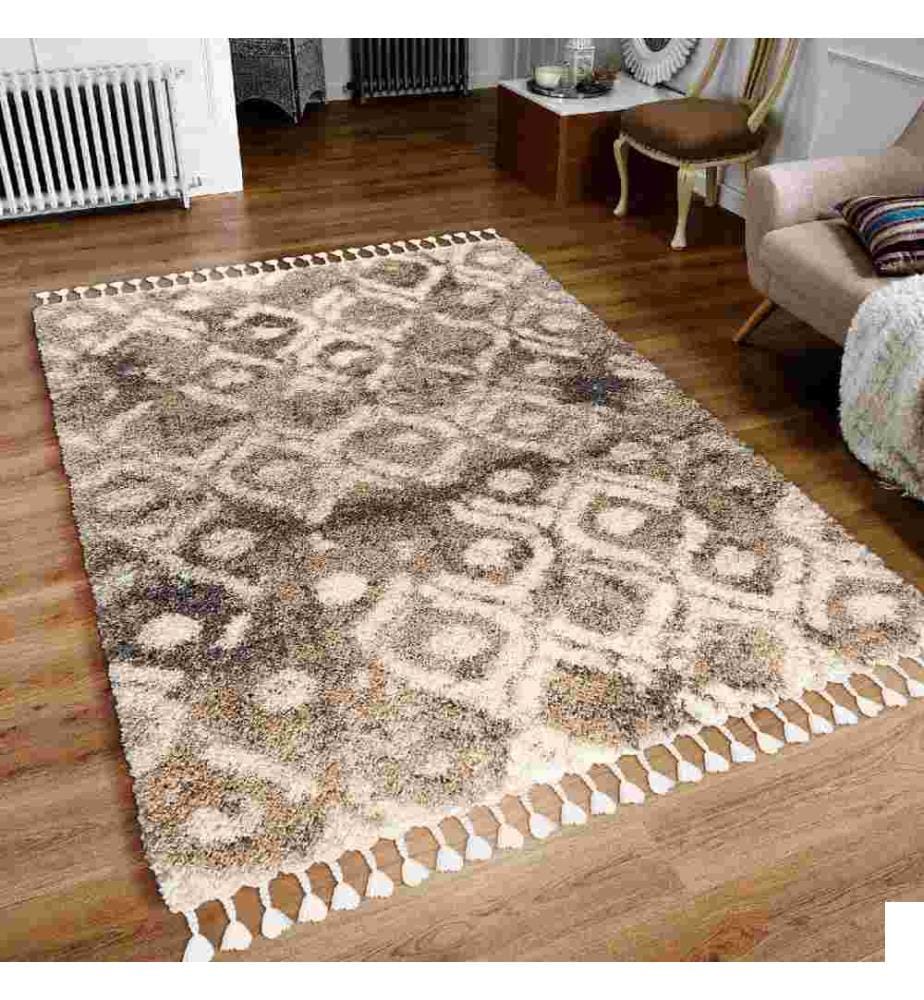 Moquette, 140 x 200, , Beige, Brown, Micropolyester, 1750 gr-m²,