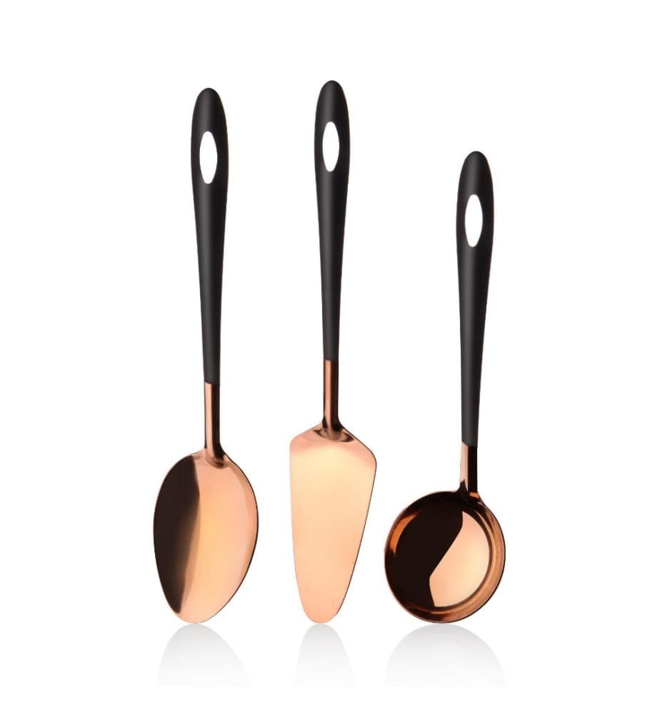Set de service, 3 pièces, multicolore, acier inoxydable