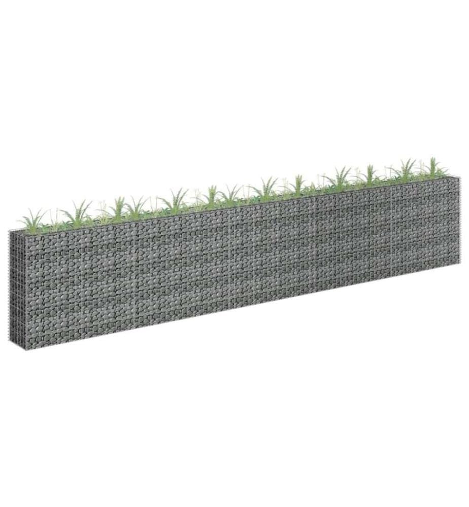 Lit surélevé à gabion Acier galvanisé 450x30x90 cm