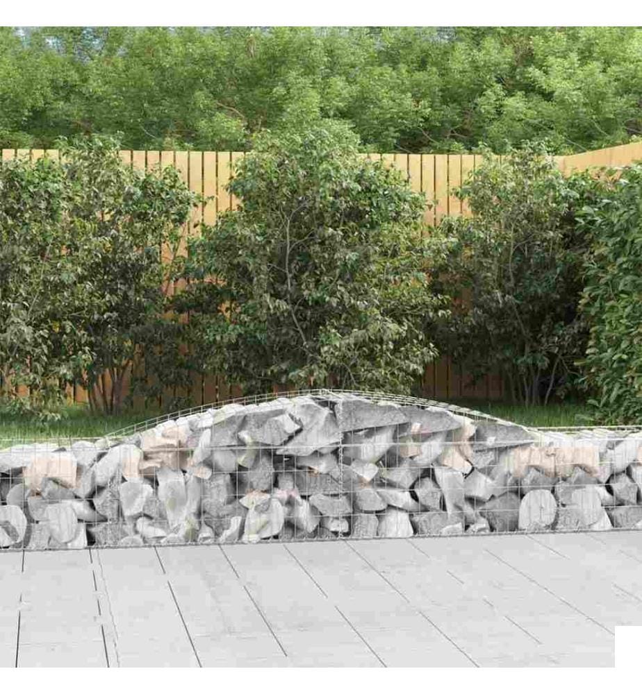 Paniers à gabions arqués 20 pcs 400x50x40/60 cm Fer galvanisé