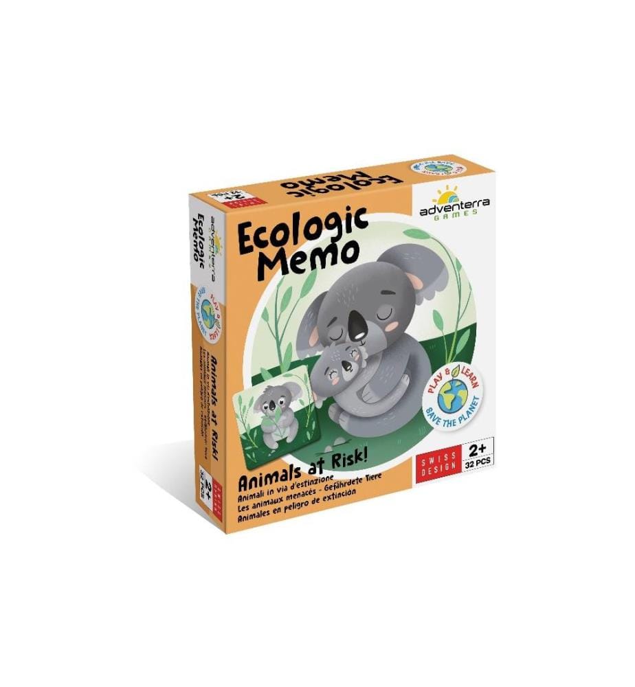 ADVENTERRA GAMES - Jeux de mémoire Ecologic Memo  Animals at Risk