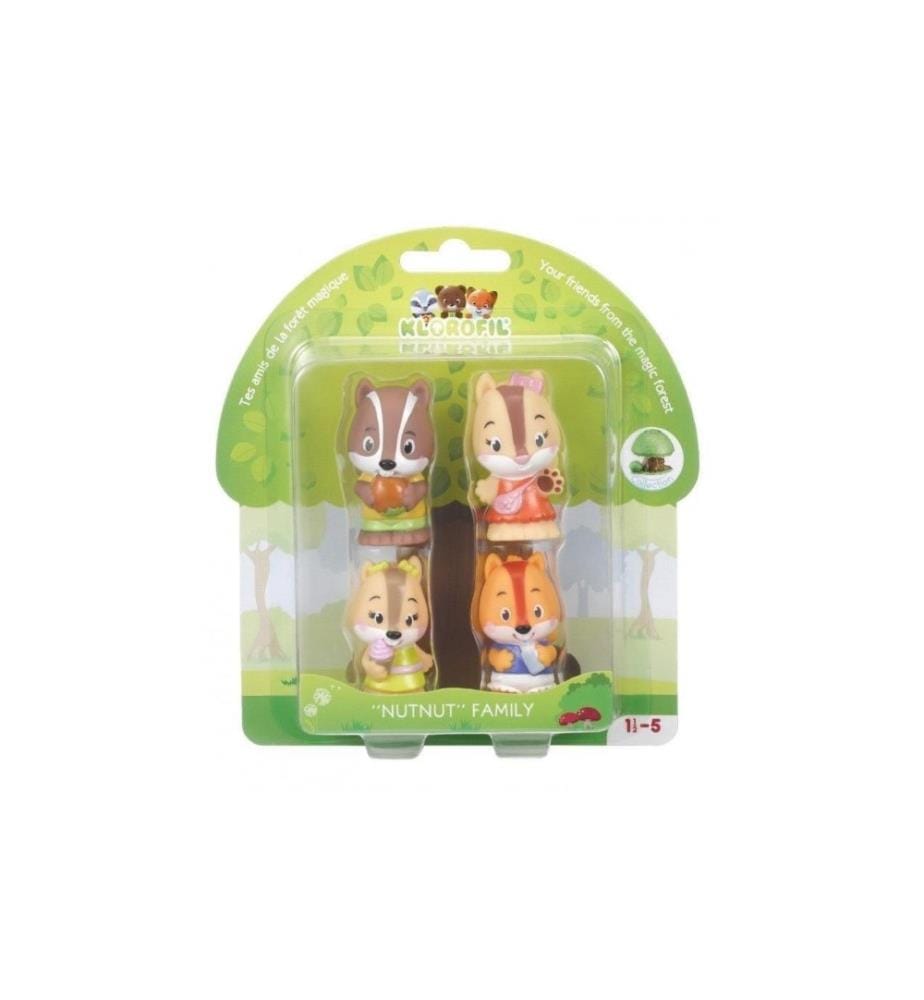 KLOROFIL - Ensemble de figurines 4 personnages famille «NutNut»
