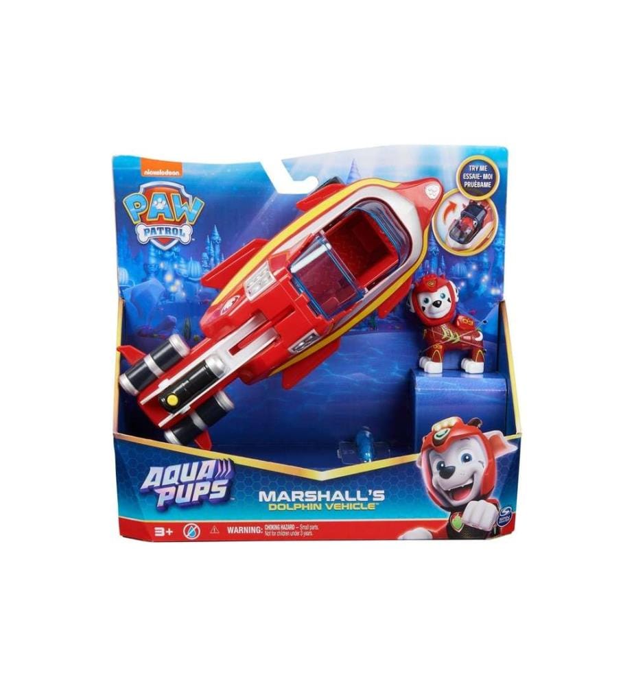 SPINMASTER - La pat patrouille Aqua Pups – Marshall's Dolphin Vehicle
