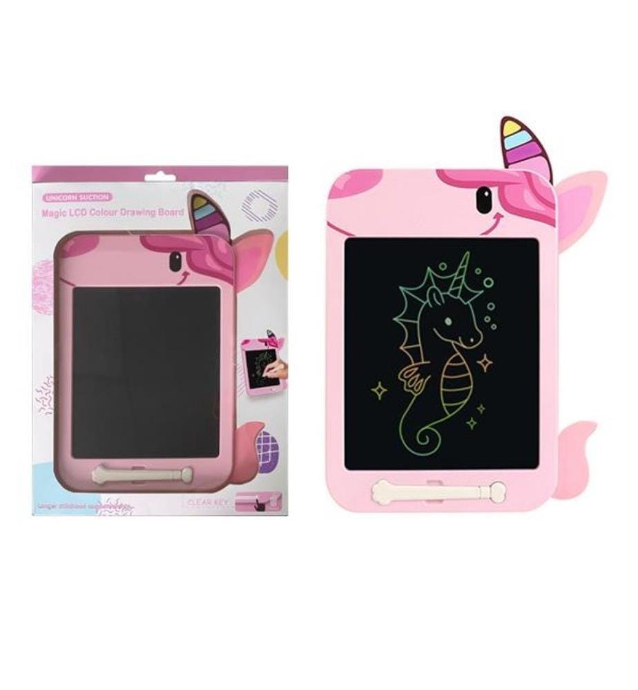 Tableau magique licorne rose, incl. stylo, incl. piles, Tableau: 19.3x28.5cm