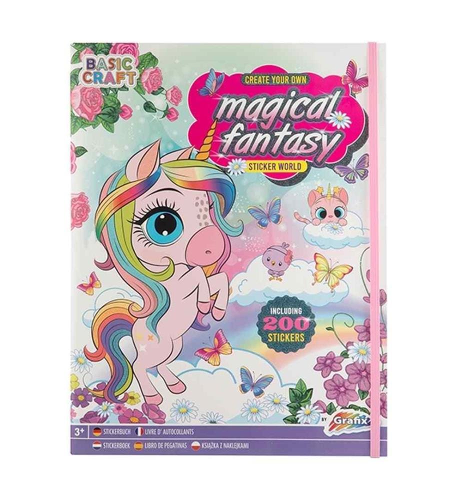 Livre autocollants licorne, 200 sticker - 20 pages, 33x25cm