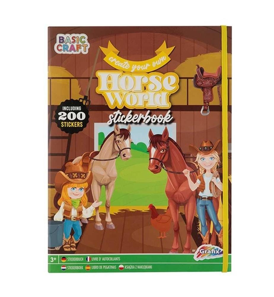 Livre autocollants cheval, 200 sticker - 20 pages