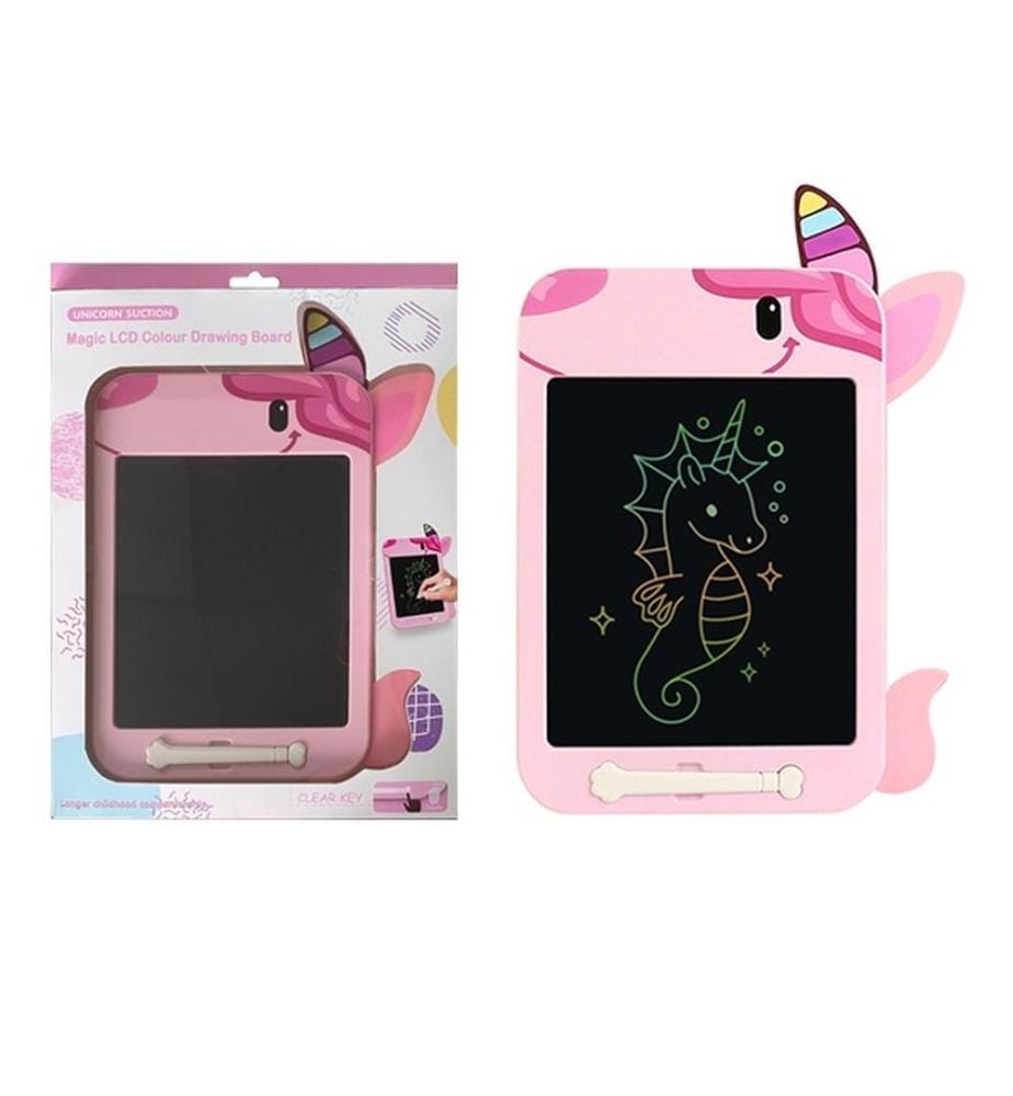 Tableau magique licorne rose, incl. stylo, incl. piles, Tableau: 19.3x28.5cm
