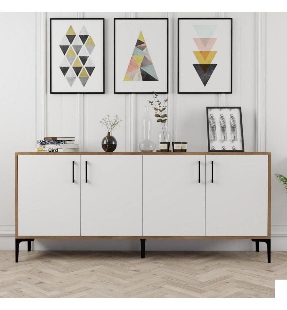 Console, Noyer blanc, Panneau de particules mélaminé