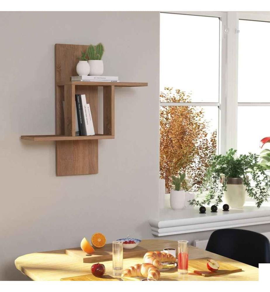 Etagère murale, chêne Sonoma, panneau de particules mélaminé