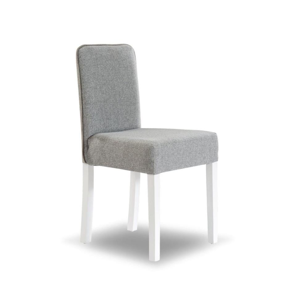 Chaise, multicolore, cadre et pieds en hêtre, revêtement en tissu polyester